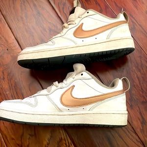 Nike Court Vision Size 6 Rose Gold Swoosh